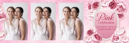 Pink Roses Photo Booth Template