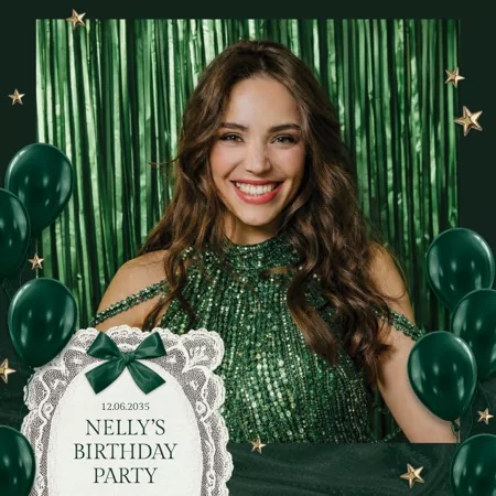 Green Party Photo Booth Template