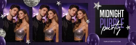 Purple Party Photo Booth Template