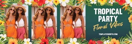 Tropical Party Photo Booth Template