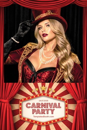 Modèle de photomaton pour fête de carnaval