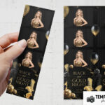 Black & Gold Party Photo Booth Template Preview