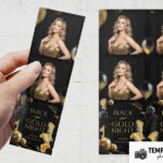 Black & Gold Party Photo Booth Template Preview
