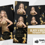 Black & Gold Party Photo Booth Template