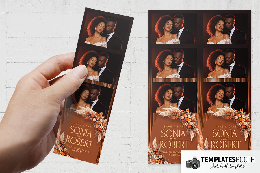 Orange Celebration Photo Booth Template Preview