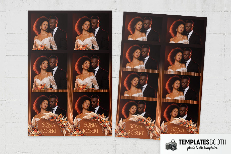 Orange Celebration Photo Booth Template Preview