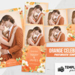 Orange Celebration Photo Booth Template