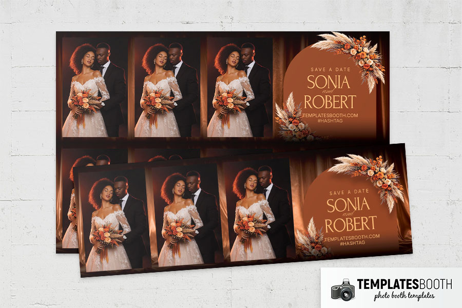 Orange Celebration Photo Booth Template Preview