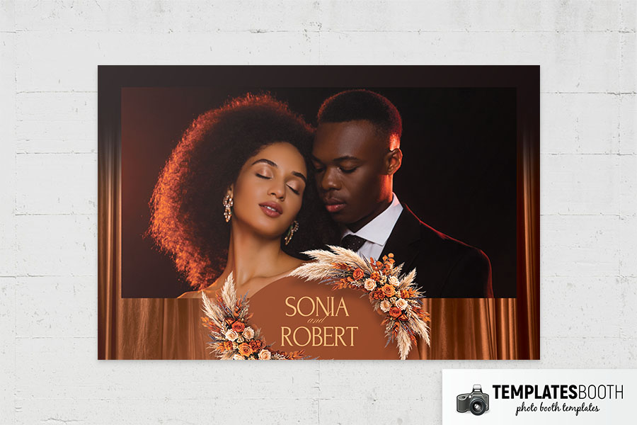 Orange Celebration Photo Booth Template Preview