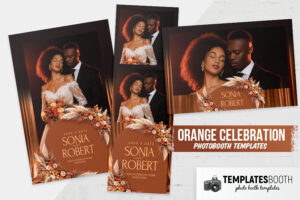Orange Celebration Photo Booth Template