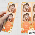 Orange Celebration Photo Booth Template Preview