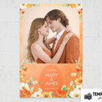 Orange Celebration Photo Booth Template Preview
