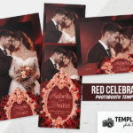 Red Celebration Photo Booth Template