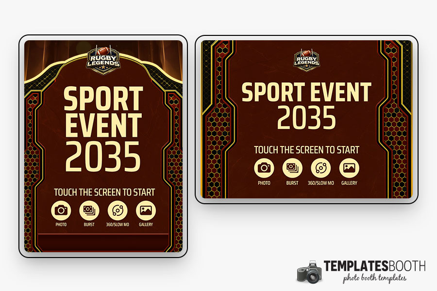 Football Trading Card Photo Booth Template Preview