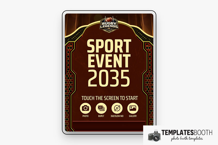 Football Trading Card Photo Booth Template Preview