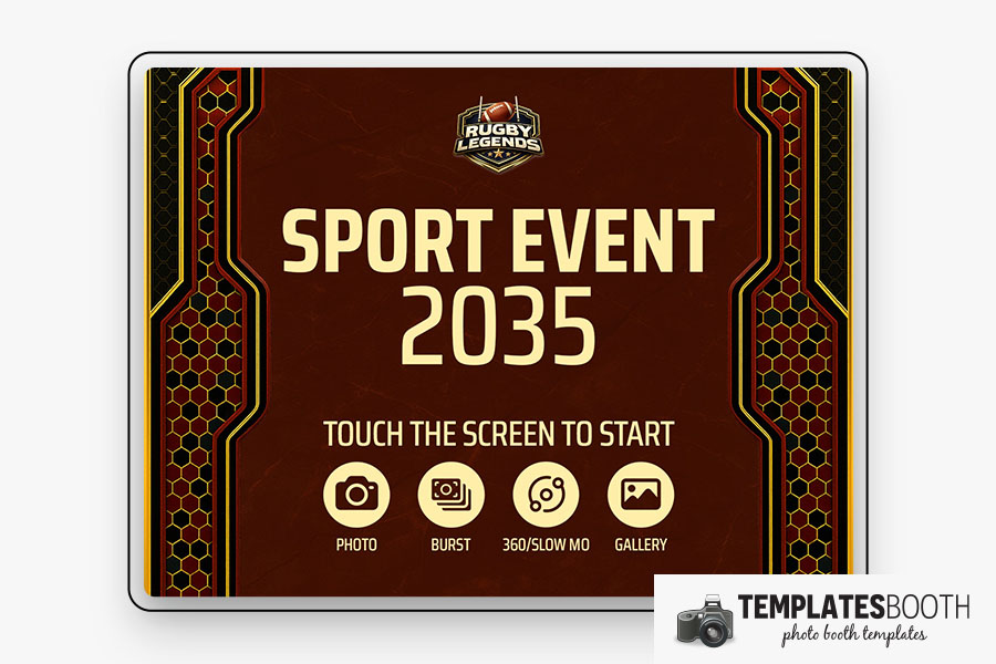 Football Trading Card Photo Booth Template Preview