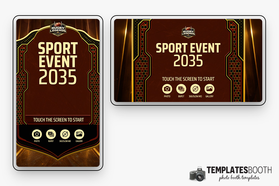 Football Trading Card Photo Booth Template Preview