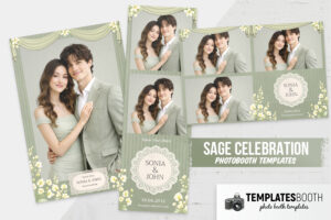 Sage Celebration Photo Booth Template