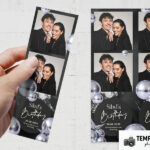 Black Silver Party Photo Booth Template Preview