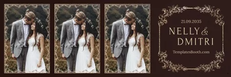 Moody Fall Wedding Photo Booth Template