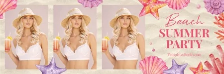 Beach Party Photo Booth Template