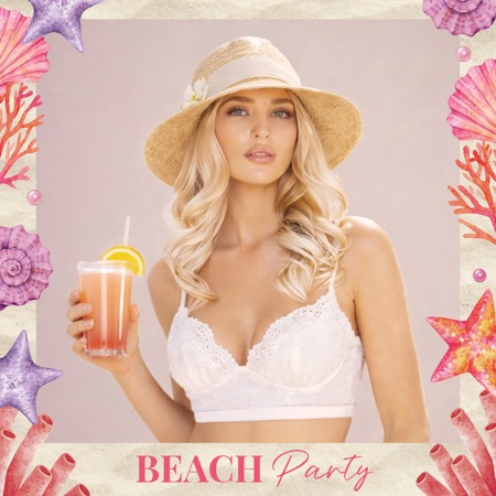Strandparty-Fotobox-Vorlage