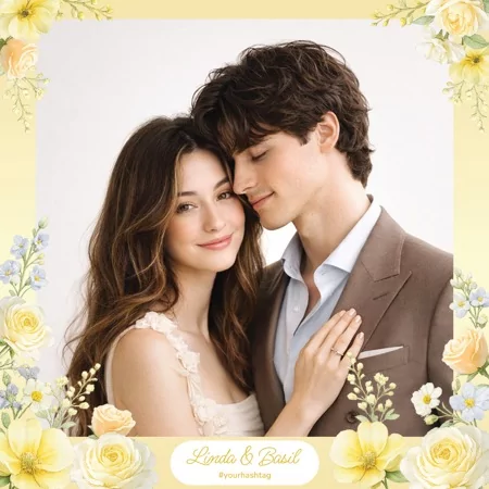 Yellow Celebration Photo Booth Template