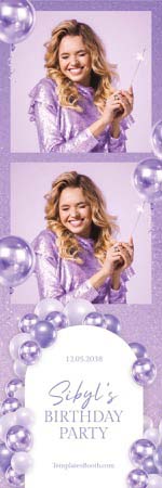 Modèle de photobooth pour fête lavande