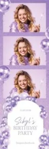 Lavender Party Photo Booth Template 2x6 Strip