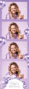 Lavender Party Photo Booth Template 2x6 Strip