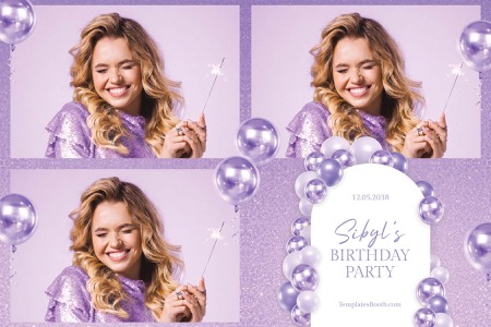 Modèle de photobooth pour fête lavande