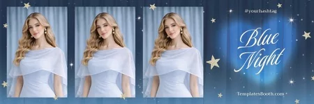 Blue Party Photo Booth Template