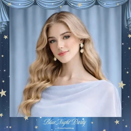 Blue Party Photo Booth Template