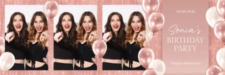 Rose Gold Party Photo Booth Template