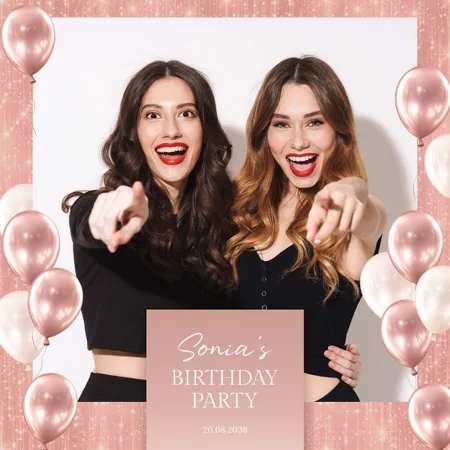 Rose Gold Party Photo Booth Template
