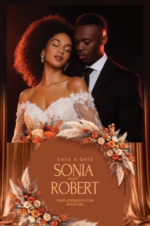 Aperçu Orange Celebration Photo Booth Template