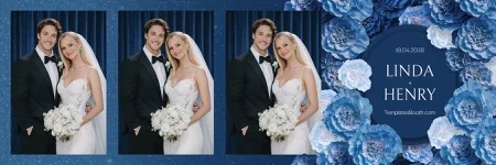 Blue Celebration Photo Booth Template
