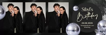 Black Silver Party Photo Booth Template
