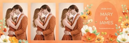 Orange Celebration Photo Booth Template