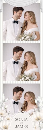 Modèle de photomaton de fête en blanc
