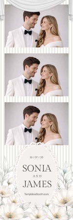 Modèle de photomaton de fête en blanc