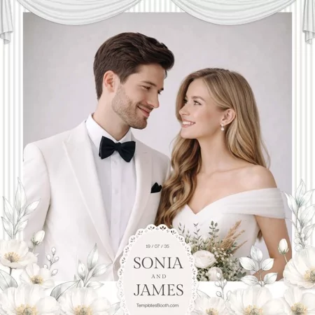 White Party Photo Booth Template