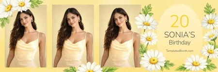 Yellow Party Photo Booth Template