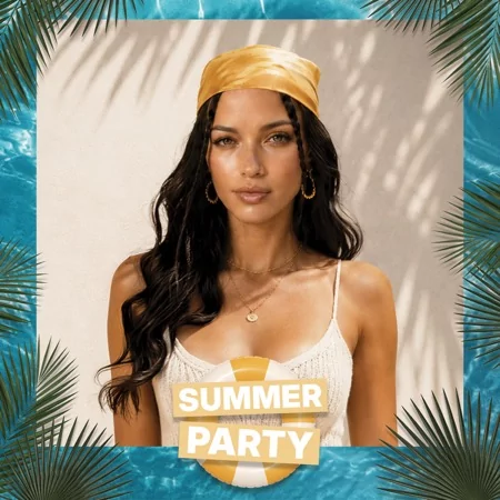 Summer Party Photo Booth Template