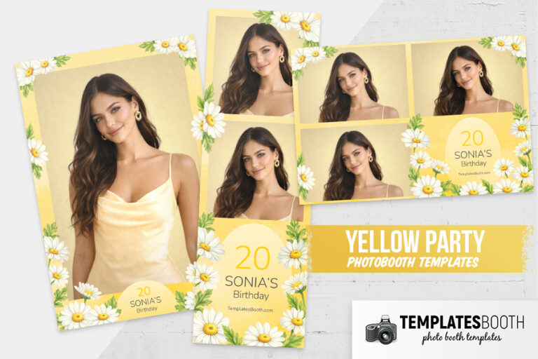 Yellow Party Photo Booth Template