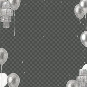 Modèle de photomaton de fête argenté
