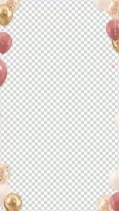 Pink Gold Party Photo Booth Template Portrait Animated Overlay