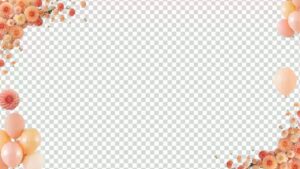 Modèle de photomaton pour fête orange