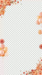 Modèle de photomaton pour fête orange