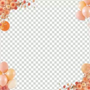 Modèle de photomaton pour fête orange